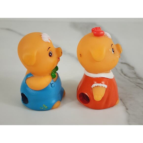 Pencil Sharpener Piglet Pig Piggy Figurine 2 1/2" Great Wall #637 Rubber 80s x2 - Picture 9 of 16